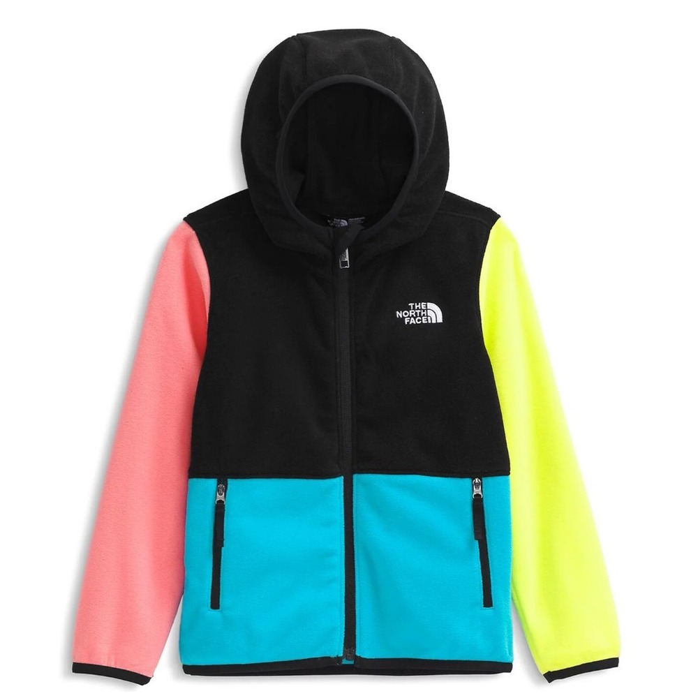 NWT The North Face Glacier Full Zip Fleece Hoodie Colorblock Kids Girls 7